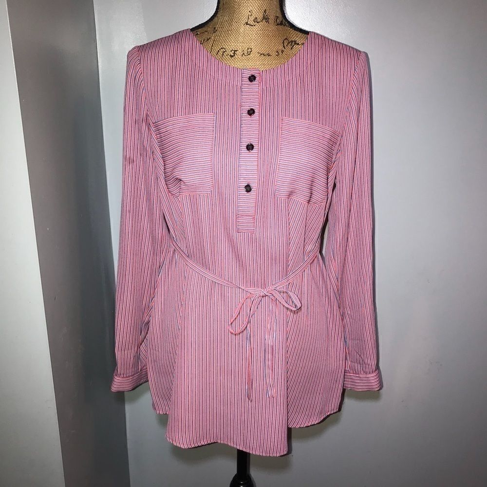 Como black small stripped red, blue white tunic